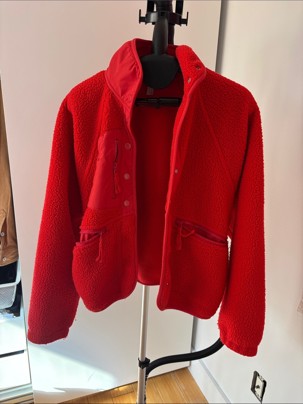 Free People Hit the Slopes Red Fleece